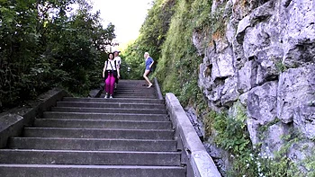 Pulled amateur euro blonde outdoor bj and she takes it deep