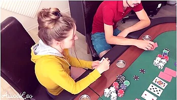 Strip Poker Homemade - I Win But He Still Destroys Me With His Big Dick