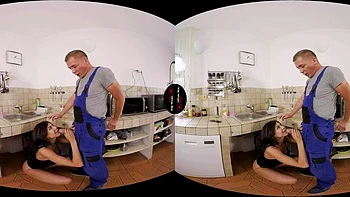 Latina Kitchen Fun VR: Blowjob, Doggy  Cowgirl Porn