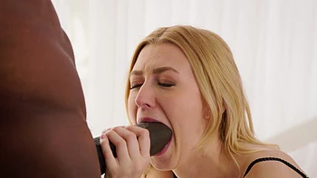 Blonde Alexa Grace rides huge black cock with passion
