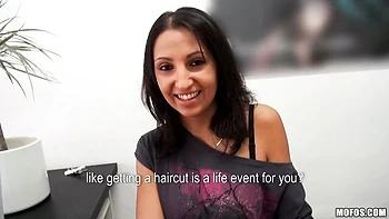 Awesome sex in the cowgirl pose with a long-legged brunette Samante