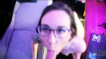 An awesome inked brunette Sinn Sage is jumping on a hard wiener