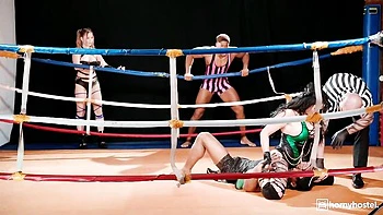 Sporty men with big cocks fucked two dolls Jolee Love and Amalia Davis