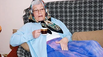 Sweet and old lady Agnes knows how to have fun with her sex toy