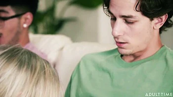 Two young men fucked a big-boobed mademoiselle Dee Williams