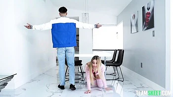 Gorgeous sex in the cowgirl pose with a busty blonde Khloe Kapri