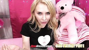 Blonde doll with big boobs Alix Lynx is enjoying this huge wiener