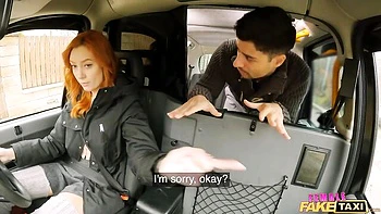 Sexy redhead chick Cherry Candle is enjoying jumping on a big cock