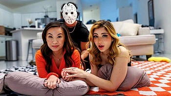 StepSiblingsCaught and her hot girlfriend love FFM fuck so much