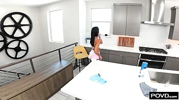 Awesome POV fuck in the doggy style with a lusty brunette Ricki Rose