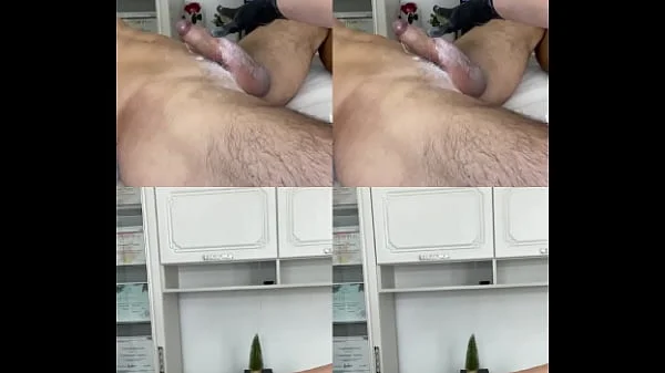 Cumshot Compilation during depilation and intimate haircut at the Russian master SugarNadya
