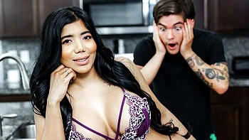 Busty brunette with silicone tits Diabella Eclair is jumping on a big cock