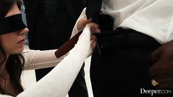 An awesome interracial gangbang with a hot whitey Charlotte Mae