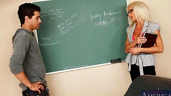 MILF in black stockings Diana Doll banged in the cowgirl pose