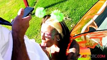 Fascinating Lily Fatale at doggystyle trailer