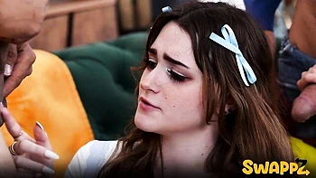 Lilibet Saunders and Archer Ali's natural tits porn by Daughter Swap