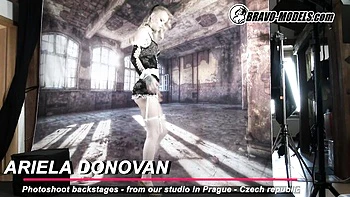 Stockings action with marvelous Ariela Donovan and Ariela from Bravo Models