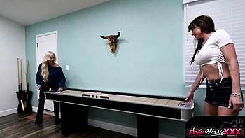 Flattering Morgan Taylor and Sofie Marie at threesome trailer