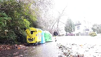 Pissing Street featuring Mini Mitzi X's pissing sex