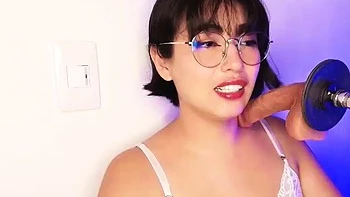 Close up of Asian masturbation