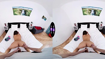 A yummy Claudia Colt has sex from behind in a virtual reality scene