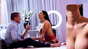 Bigtitted lingerie babe pounded by lover