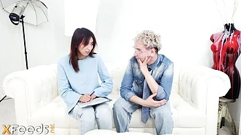 Winsome side chick's asian action