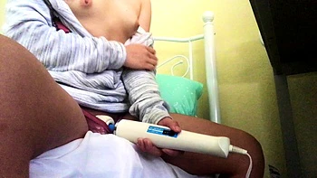 Cute amateur masked asian teen girl toying pussy on cam