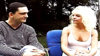 Flirtatious cocotte at mature action