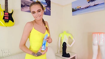 Hottie Coed Grace Lowdie Enjoys Milking Toby Dick Hard Cock!