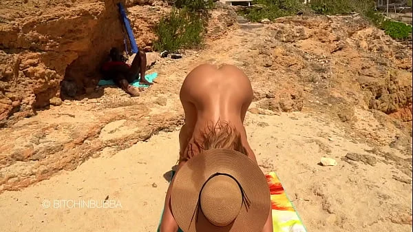Giving a stranger a nice view while i do my nude Yoga