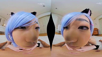 Rem cosplay vr: Blowjob, Cowgirl  Big Tits Porn