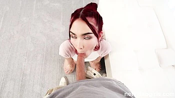 Gorgeous missionary pose fuck with a long-legged redhead Scarlette