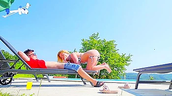 Cheating housewife cracks college rules with super-hot Russian maid and pounds in public; gets a facial!