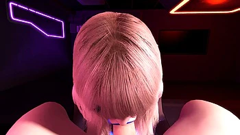 Blonde Girl with Pointy Ears POV Blowjob and Cumshot