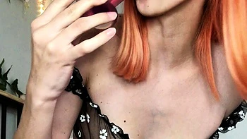 Amateur brunette teen does toy anal on her webcam