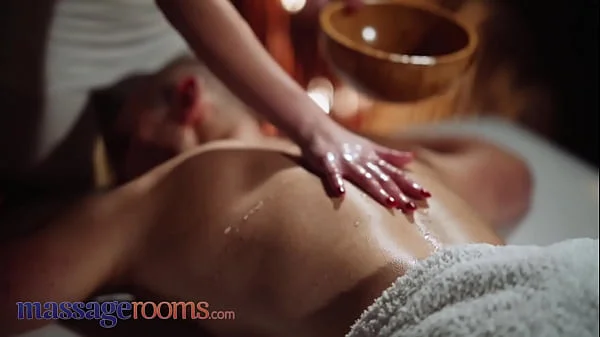 Massage Rooms Petite Czech blonde Lady Bug romantic blowjob hardcore sex and creampie