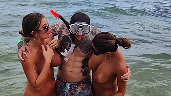 Armani Black and Lolly Dames share a big cock in an intense threesome.