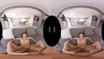 Brunette VR: Blowjob, Doggy  Cowgirl Porn