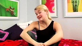 Curly Blonde Teen Records Solo Dildo Masturbation More at