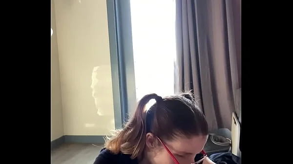 Hottie with Glasses gets blasted in the face