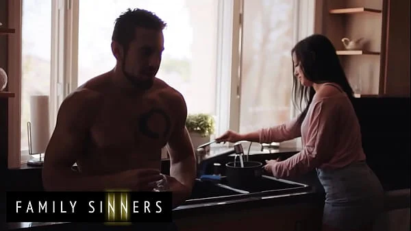 (Jennifer White's) Hubby Is Always Busy She Can't Help But Give In To Her Muscly Stepson - Family Sinners
