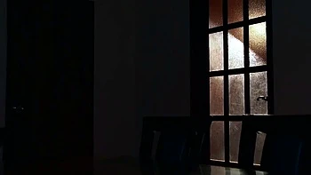 Big boobed babe tit fucks a lucky fuckpole