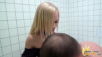 Super Hawt Blond Playgirl Celina Davis Gets Double Penetration In Public Restroom