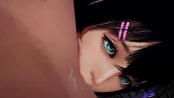 Close up facesitting : 3D Hentai