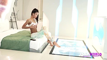 Interaccial Step Brother and Sister Lia Lin Have Sensual Anal While Parents are Away GP2737