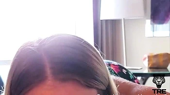 Hardcore double blonde blowjob