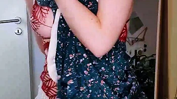 Stunning amateur blonde in lingerie fucked hard