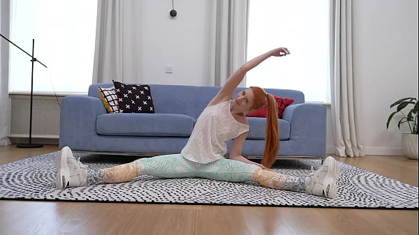 Fucked a red-haired athlete in all holes ! First DP with baby Aliska Dark