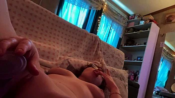 POV face close up cumshot